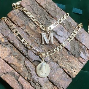 Initial Letter Figaro Anklet